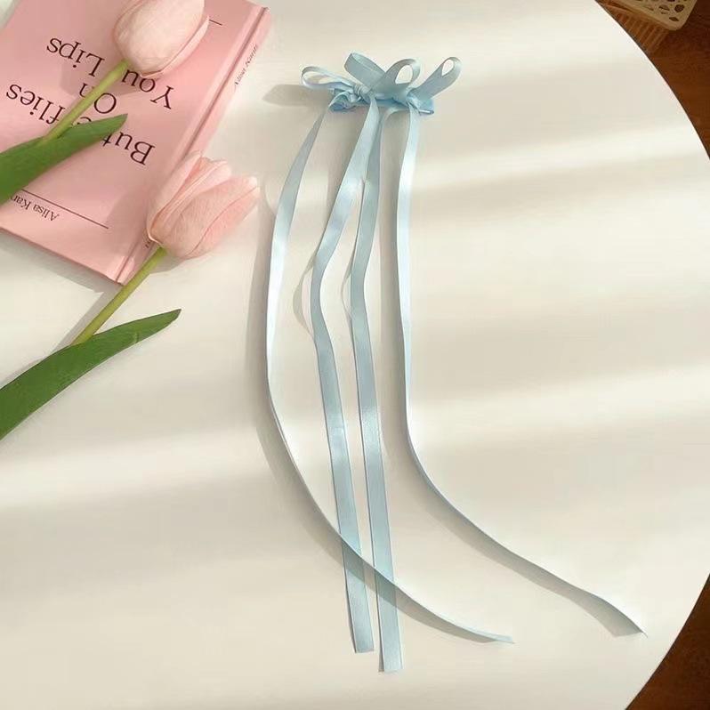 Fermaglio per Capelli con Nappa e Fiocco in Perline e Nastro Francese per Bambine – Doppia Pinza Intrecciata Stile Balletto