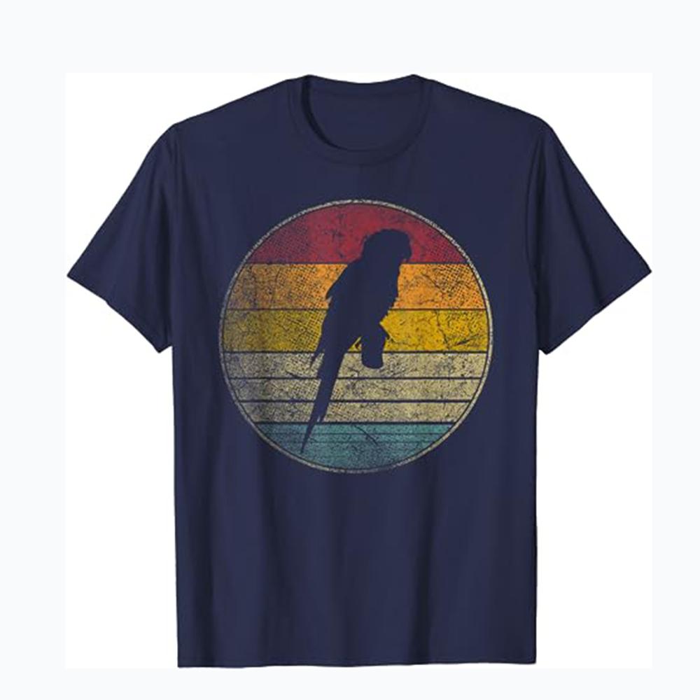 Parrot Bird Vintage Distressed Retro Style Silhouette 70s T-Shirt