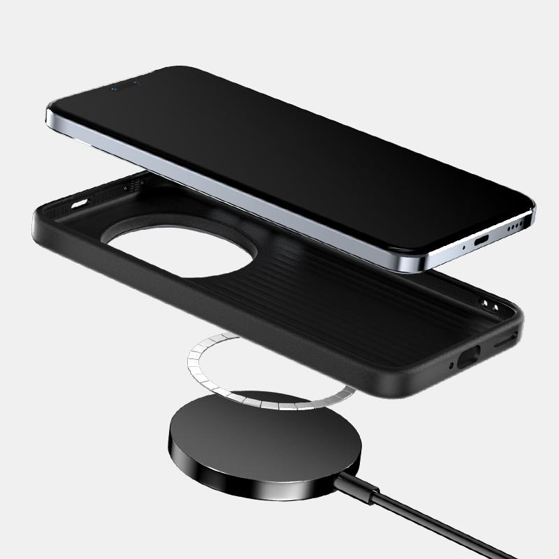 Etui na Honor Magic 7 Slim Sztywne Magsafe Magnetyczna Bezprzewodowa Ładowarka Pokrowiec z Włókna Węglowego Honor Stop Soczewka Antypoślizgowy Chwyt