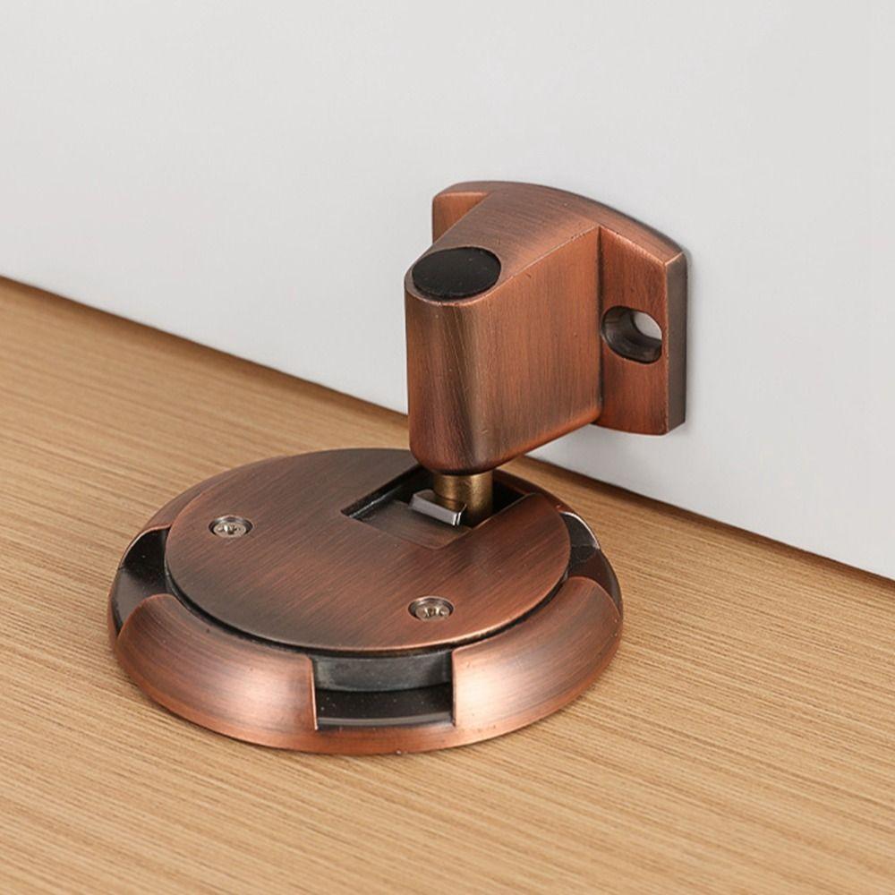 New Zinc Alloy Mechanical Door Stopper Non-punch Adjustable Door Suction Anti-collision Heavy Duty Door Holder Furniture