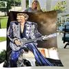 French rock star Johnny Hallyday print blanket picnic blanket vintage blanket home travel birthday gift bed blanket thin blanket