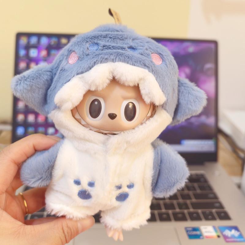 

17см La Boo Boo Сліпа Коробка Динозавр та Акула Брелок у Милому Костюмі Бджілки Suitable for 17cm Labbubbu