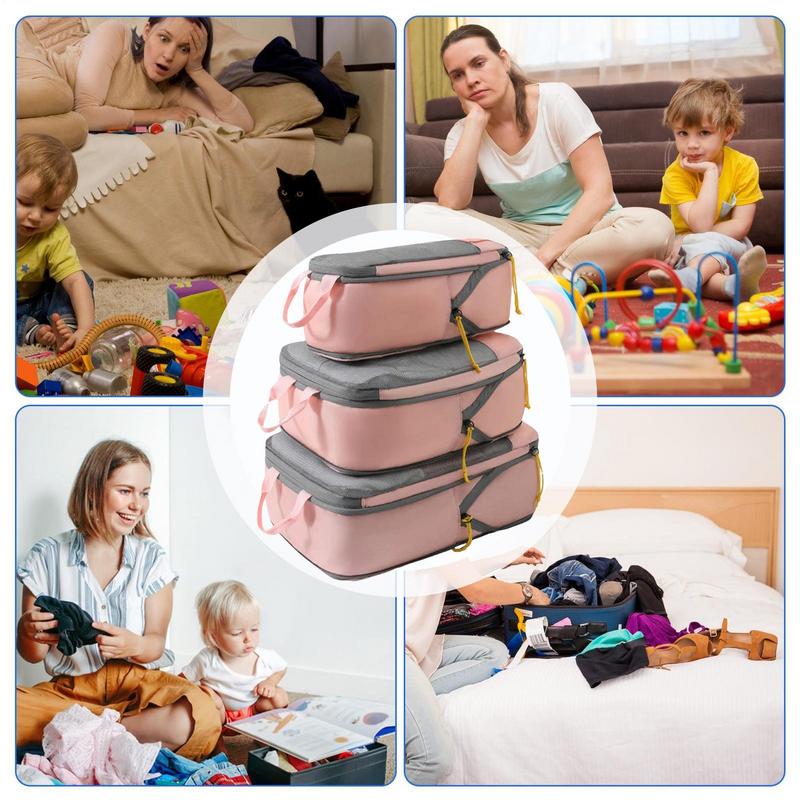Packing Cubes Compression Portable Lightweight Travel Organizer Space-Saving Multi-Functional Home & Garden Storage For