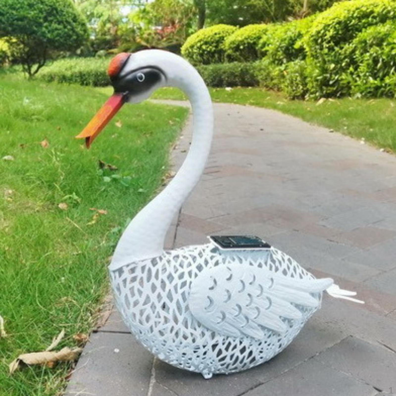 

Lights, Animal Statue Outdoor Solar Powered LED Light for patio and garden Yard Lawn Decor Ornament Swan