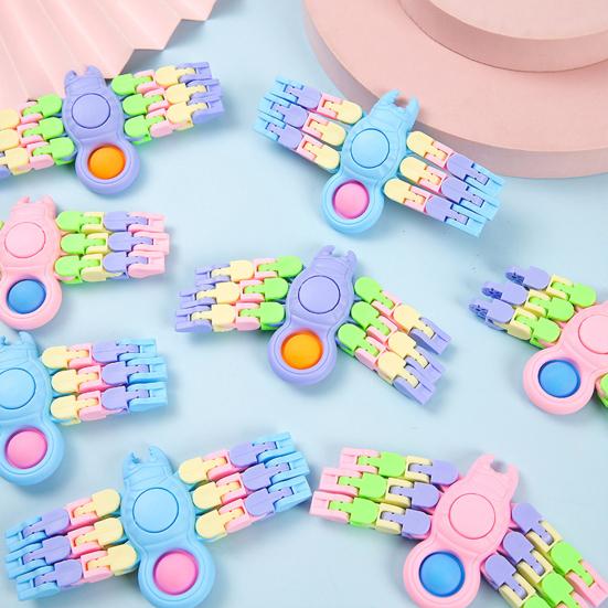 Fidget Spinner Toy Transform Spider Pocket-sized Deformed Joint Chain Lasting Rotation Stress Relief Sensory Fingertip Spinning Top Decompression Toy