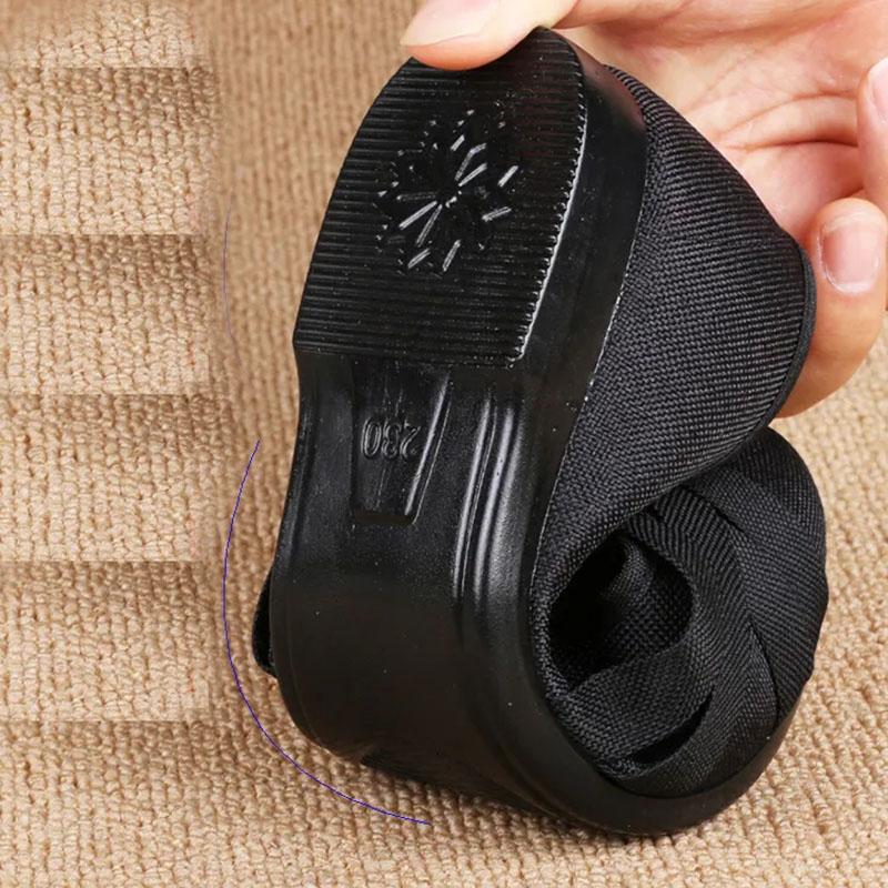 Old Beijing Cloth Shoes Women's Single Shoes Black Casual Shoes Non-slip Breathable Work Shoes Flat Shoes