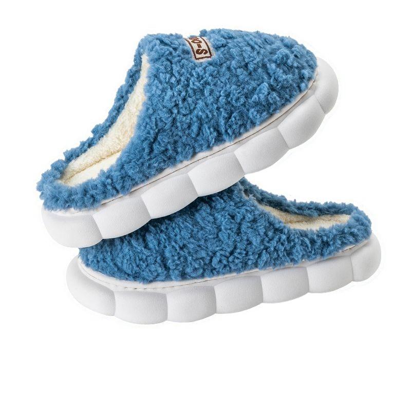 Cotton slippers women's winter cute 2025 new indoor home warm non-slip fluffy slippers men's autumn and winter