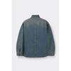 Customellow Oversized Fit Blue Denim Shirt C9sam26211bux