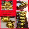 Feng Shui Gold Ingot Ornament for Wealth: New Year Hollow Plastic Candy Box Decor