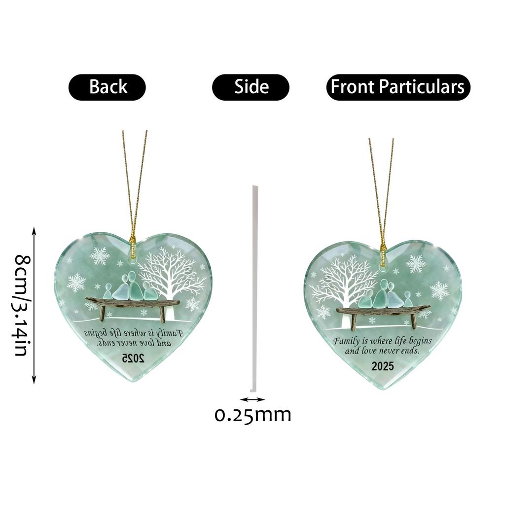Heart Sea Christmas Tree Pendant, Christmas Decoration, Home Decoration, Christmas Surprise For Friends And Family