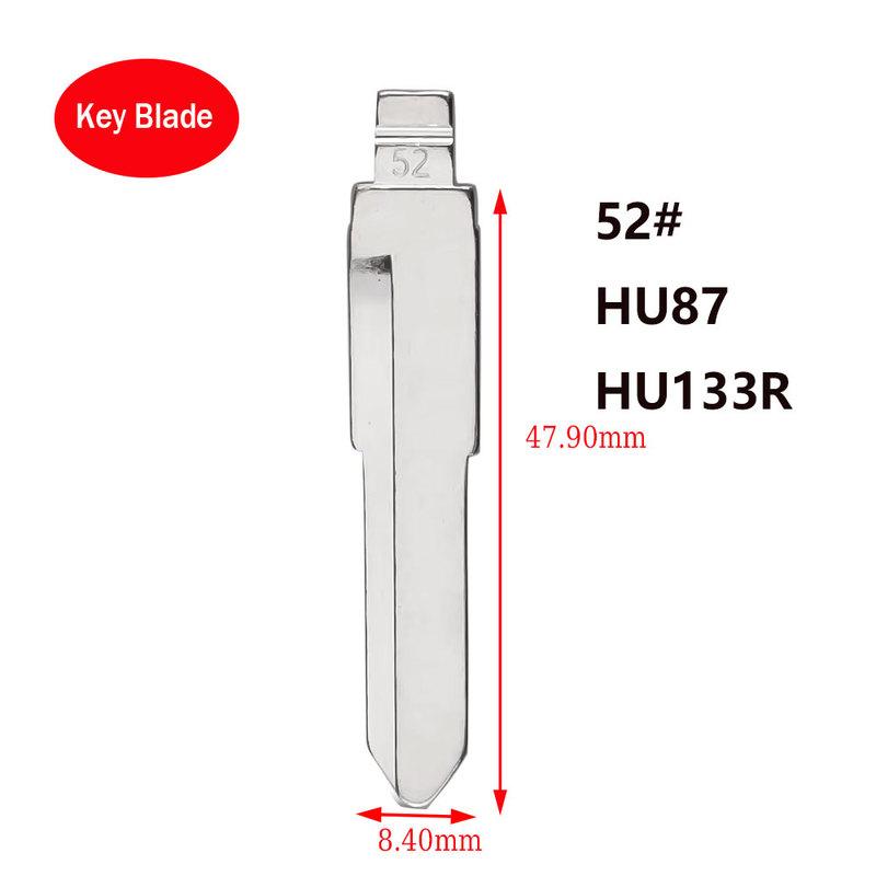 

10 шт. 52# HU87 HU133R Металлическое Необрезанное Заготовка Флип KD Пульт Дистанционного Управления Ключ Лезвие Для Suzuki Swift для keydiy KD xhorse VVDI JMD Нет. 52