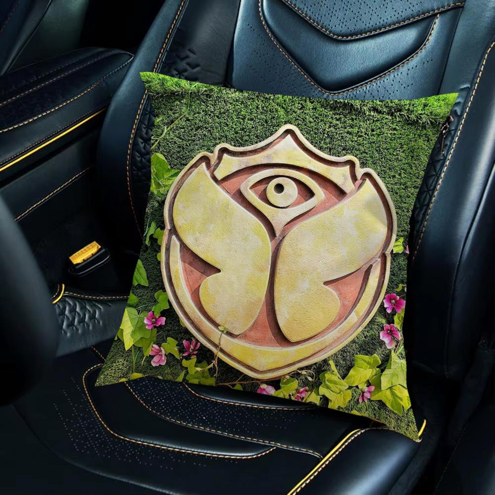 TOMORROWLAND Music Festival Pillow Case For Car Sofa Decorative Home Double-sided Print Plush Square Throw Pillow Cushion Cover