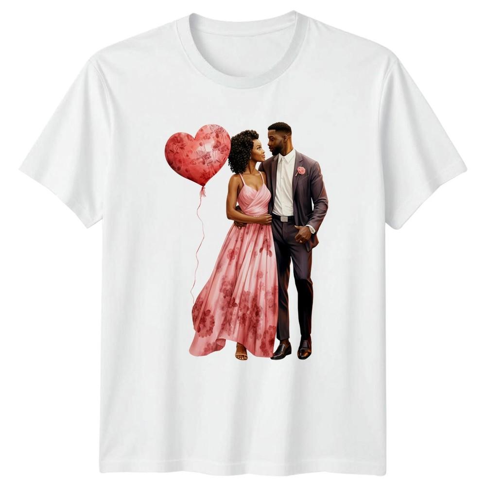 RoUnisextic Couple Love Heart Unisex TShirt Graphic Tee S