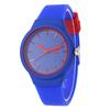 Orologio da polso da donna casual, colore caramella, cinturino in silicone, senza numeri, quadrante rotondo, movimento al quarzo