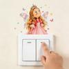 Fairy Tale Flower Fairy Self Adhesive Switch Wall Sticker for Bedroom Entryway Home Decor
