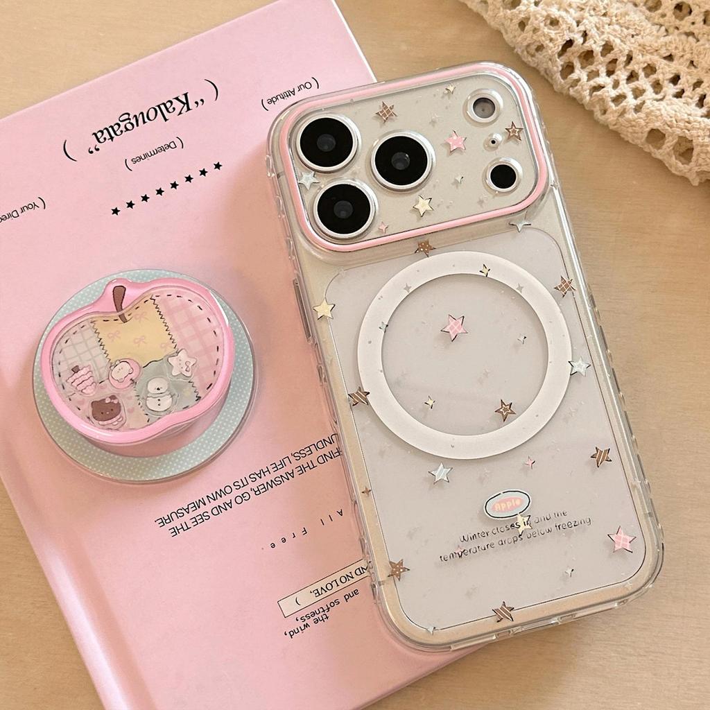 Creative Apple Magnetic Phone Case Compatible with iPhone 16, iPhone 17, and iPhone 17 Pro Max