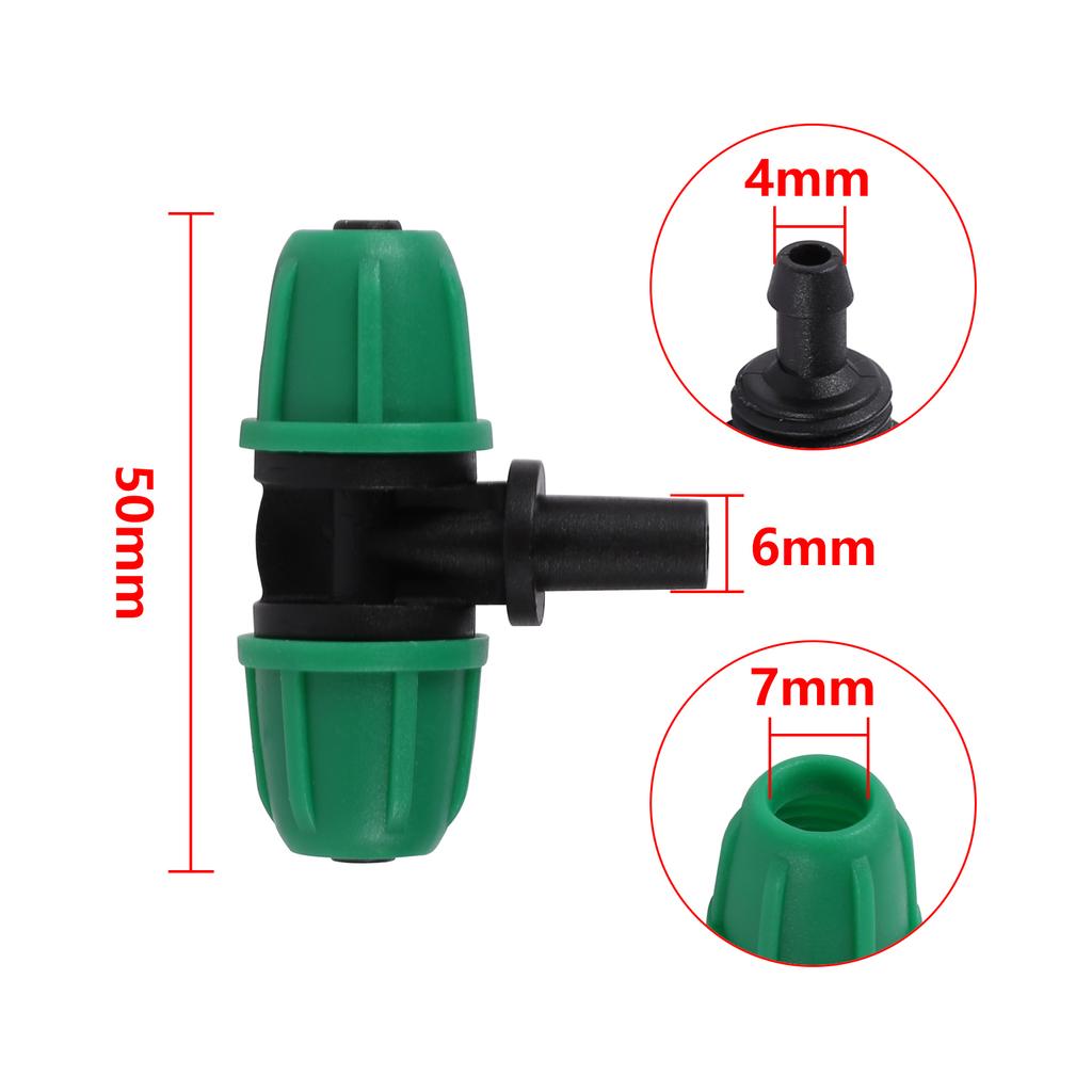 1/4" Pipe Plastic Locking Connector Barb Coupling Irrigation Connector Garden Watering Irrigation Diverter Pipe Fittings