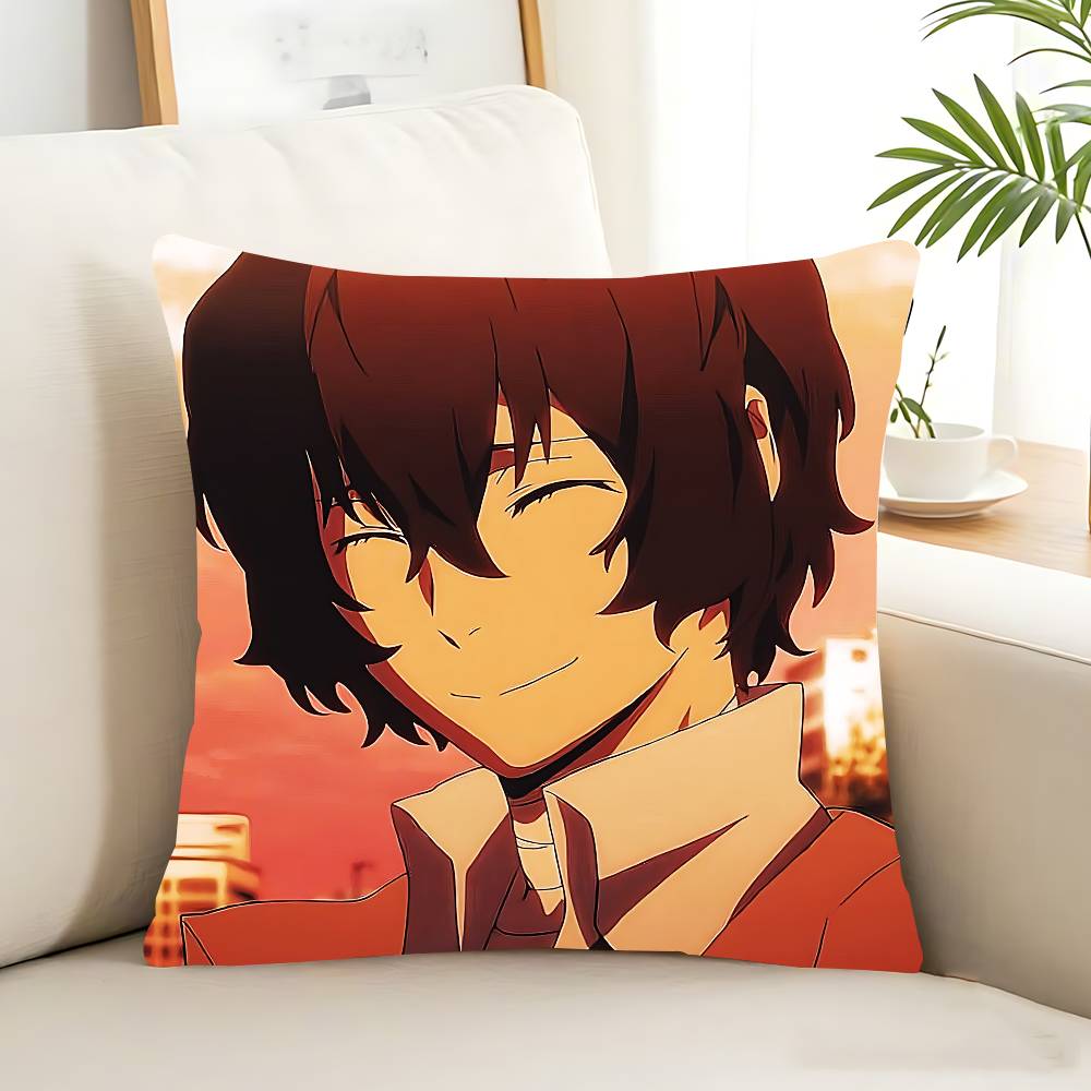 Bungo Stray Dogs Dazai Chuuya Anime Pillow Case Removable Washable Cushion Cover – All-Season Soft Linen