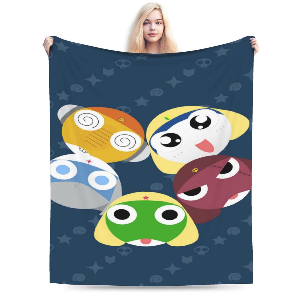 Keroro Gunso Blankets Fleece Relax Ultra-Soft Throw Blankets for Home Bedspread