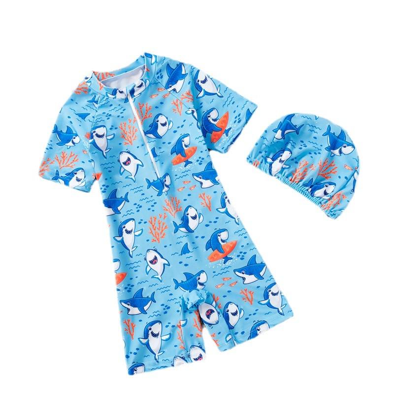 2025 Sommer Kinder Cartoon Einteiliger Badeanzug Set für Mädchen & Jungen