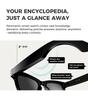 Occhiali Bluetooth con Fotocamera HD da 800W: Traduzione AI, Identificazione Oggetti, Registrazione Foto e Video.