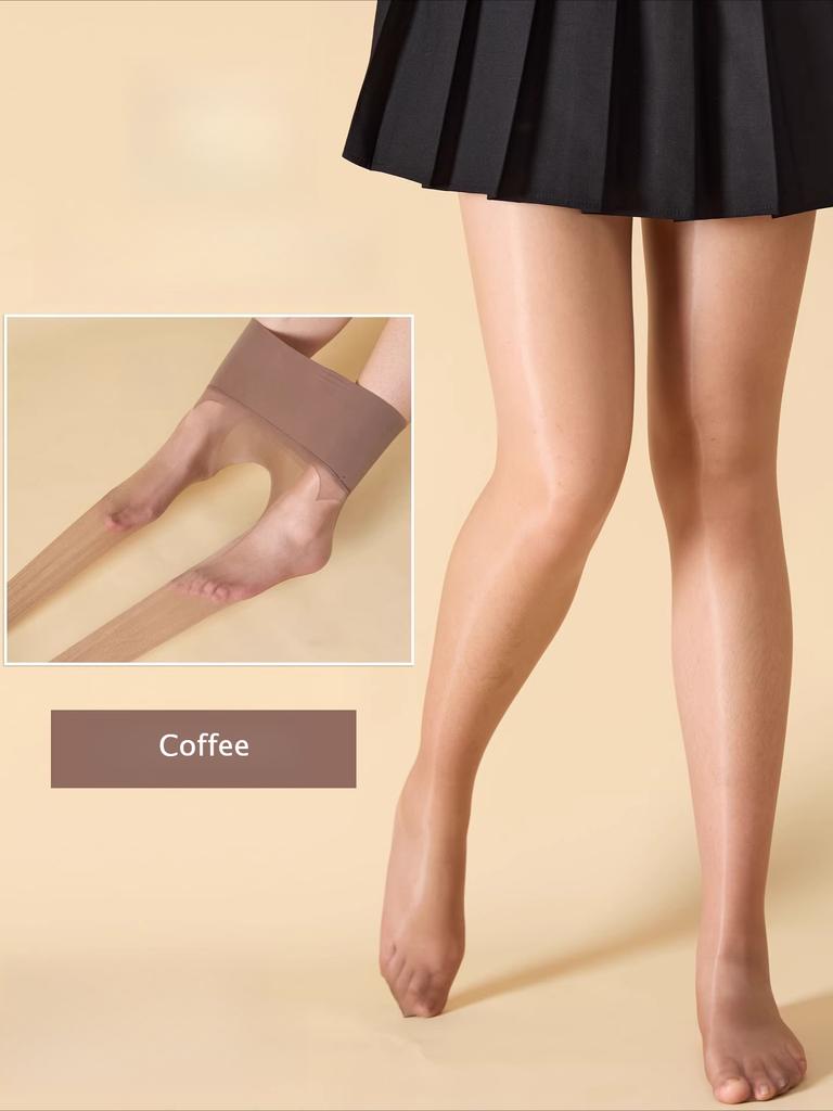 Seamless 5D Ultra-Thin Pantyhose for Women Sexy Tight Fit Oil-Shiny Transparent Stockings Breathable  Clubwear Medias