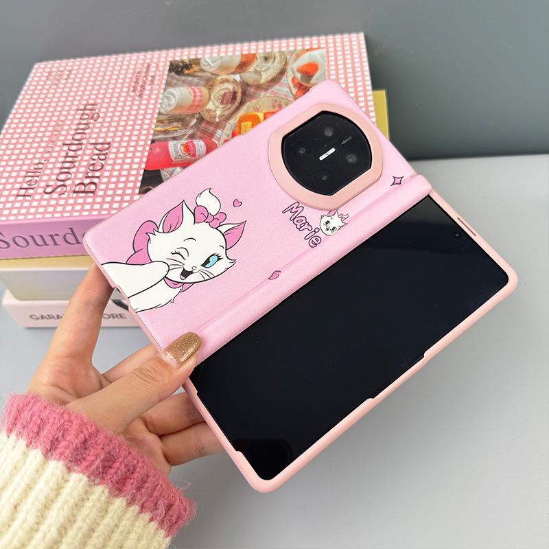 Applicable To Huawei MateX7 Mobile Phone Case Central Axis Magnetic Attraction MateX6 Skin Feeling Color X5 Shell Film Integrated Cartoon Leather Pat