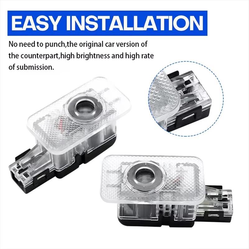2Pcs HD Car Door Logo Welcome Light Projector Lamps For Volvo XC60 XC40 EX30 V60 V40 XC90 XC70 V50 S60 V70 S90 Olestar AWD S80