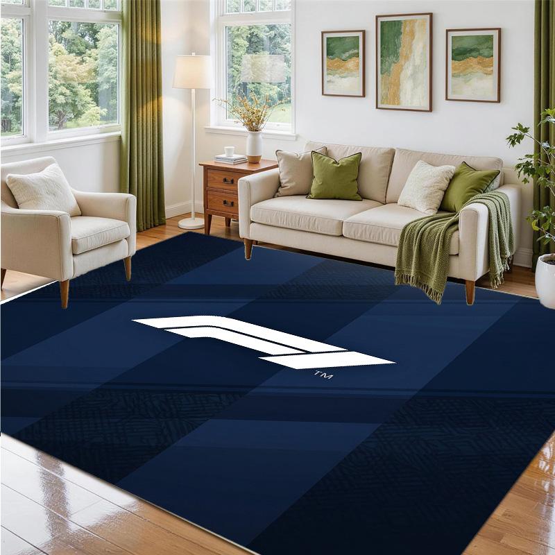 F1 Design Crystal Velvet Rug Soft Decorative Mat for Bedroom Entrance