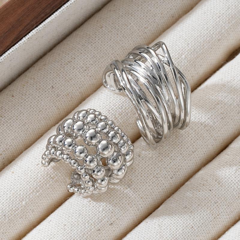 2Pcs/Set Punk Gothic C-Shaped Line Clip Earrings for Women Simplicity Irregular Without Piercing Earrings Fashion Jewelry Gifts