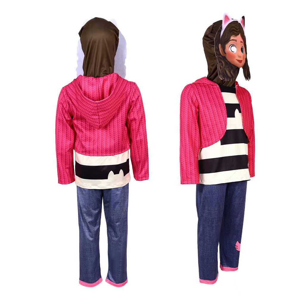 Gabbys Dollhouse Cosplay Costume Jumpsuit For Gaming Roleplay For Kids Under 17