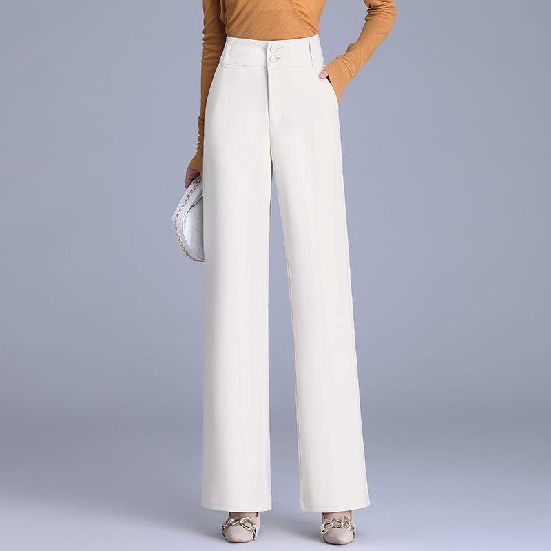 

High-Waist Women s Flared Pants: Slimming, Fashionable, Versatile for Fall/Winter. 27 inch waist грязно-белый