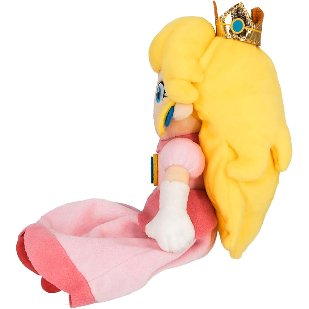 Sanei Boeki Super Mario All Star Collection Peach Plush Toy 9.5x9x26cm