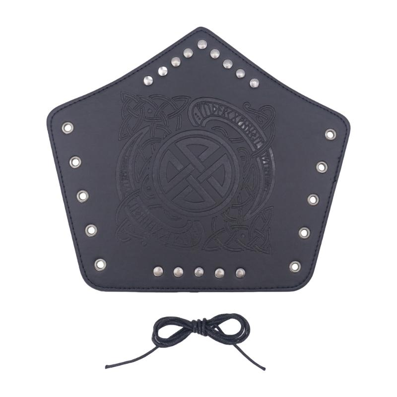 Historical Arm Guard Cosplay Arm Gauntlets Vintage Armband Knight Arm Guard Festival Costume PU Leather Arm Bracers