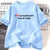I Love Sam and Colby Tshirt Women Casual Cotton Heart Tshirt 90s Clothes Vintage Harajuku Fashion Streetwear Female Clothing
