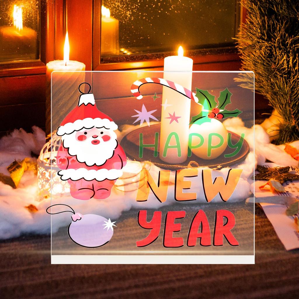 LED Note Board with 12 Pens Colorful DIY Night Light Up Acrylic Message Board Rewritable Glowing Drawing Message Lamp Kids Gift