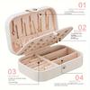 1 boîte de rangement portable à double couche pour bijoux - Organisez vos boucles d'oreilles, colliers et bagues - Organisateur de bureau en cuir PU pour une utilisation à l'hôtel