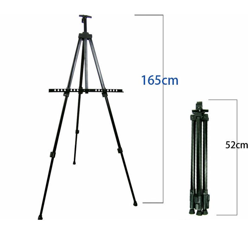 Thickened Iron Folding Art Easel: Triangular Display & Fluorescent Board Stand