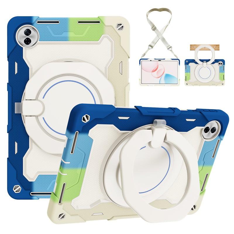 Honor Pad 10 12.1 Inch Tablet Case With Rotating Stand Shockproof Cover Silicone Includes Shoulder Strap Portable Design