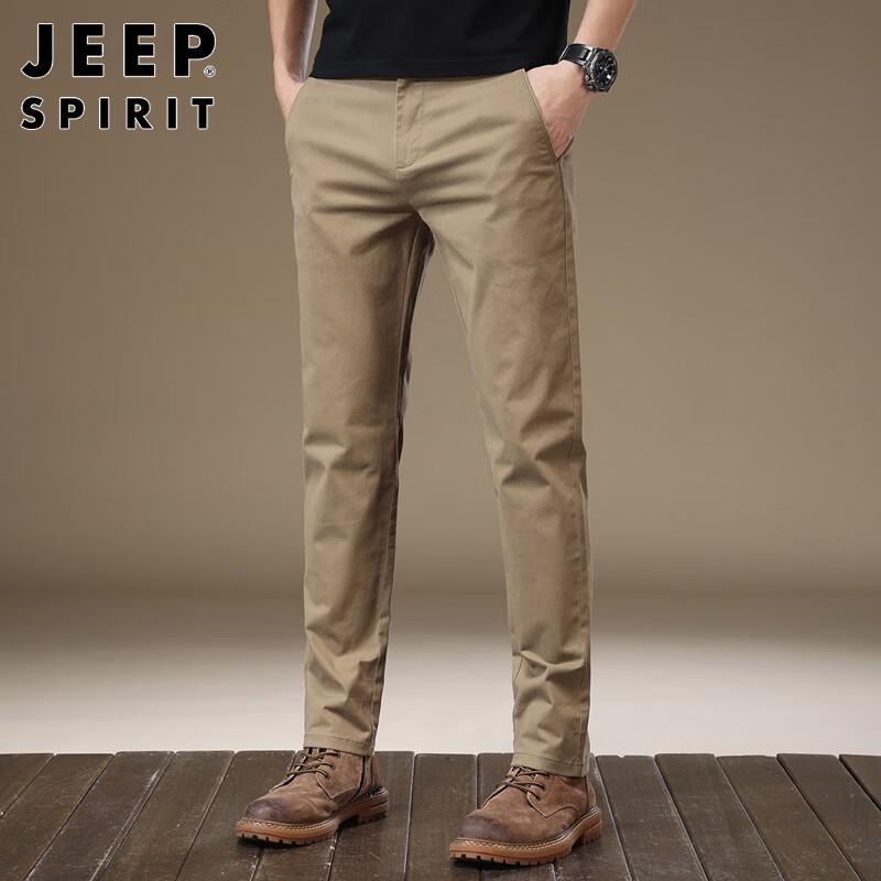 

JEEP SPIRIT Мужские осенне-зимние повседневные брюки прямого кроя для бизнеса 34