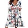 2024 Cross-Border Seasonal Long-Sleeve Printed Casual Dress