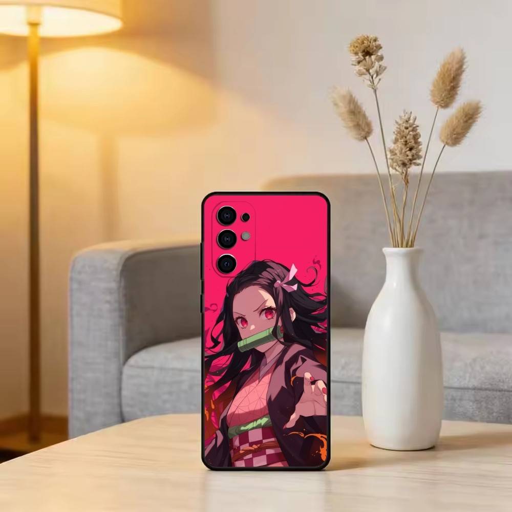 D-Demon S-Slayer Kamado Nezuko Phone Case For Samsung S25,S24,S21,S22,S23,S30,Ultra,S20,Plus,Fe,Soft Silicone Black Cover