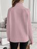 Women's Solid Color Versatile Set Sleeves Sweater Autumn Winter High Neck Top