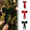 Fluwelen Strikken voor Feestdecoratie Strik Kerstdecoratie, Zacht Pluche Kerstboom Huisinrichting Accessoires Ornament DIY Muur, Spiegel, Krans,