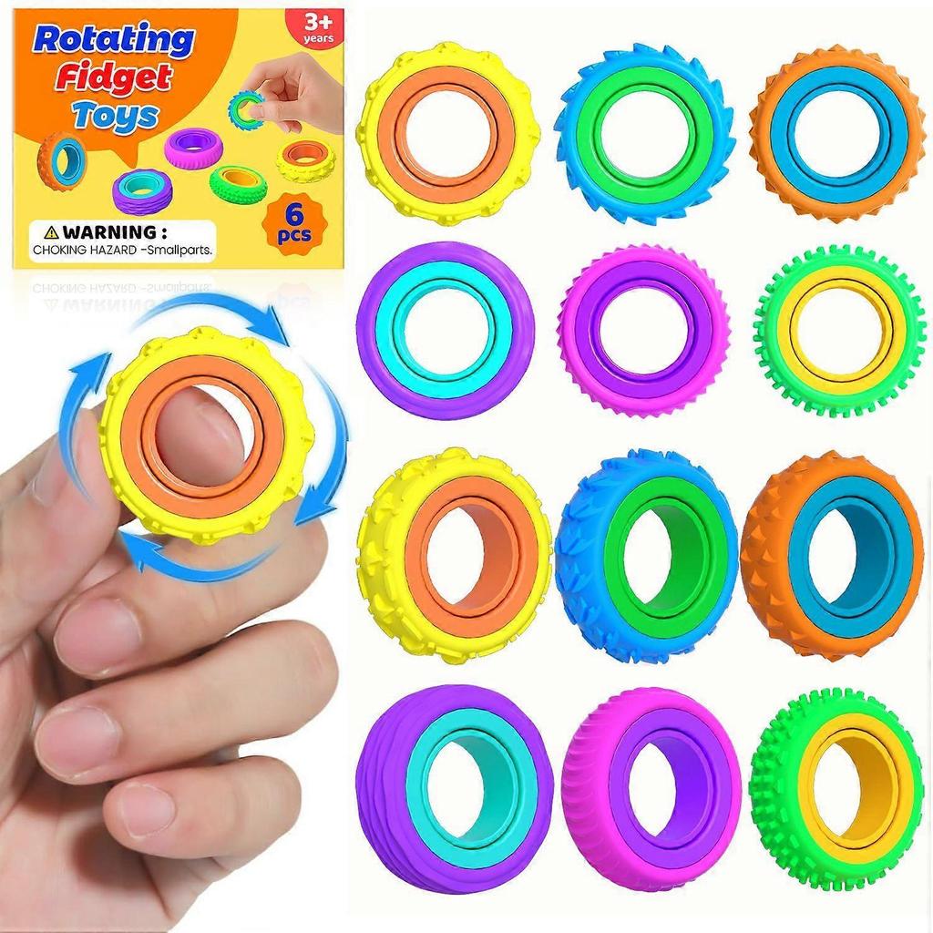 12 Pack Fidget Toys Finger Fidget for Kids: Compact Versatile Sensory Fidgets for Kids, ADHD, Autism - Stress Relief Calming Toys for Classrooms, Trav