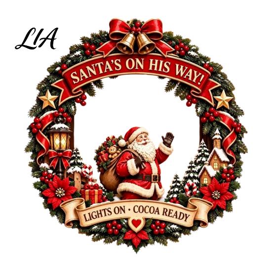 Christmas Atmosphere Decor Santa Claus Wooden Door Hanger for Decorations, Retro Holiday Wall Style Plaque Sign with Bows Bells Indoor And Outdoor