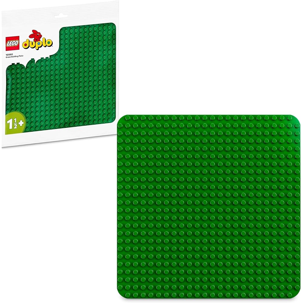 LEGO DUPLO Green Baseplate Building Toy for Boys and Girls Ages 1.5+ Educational Gift 10980