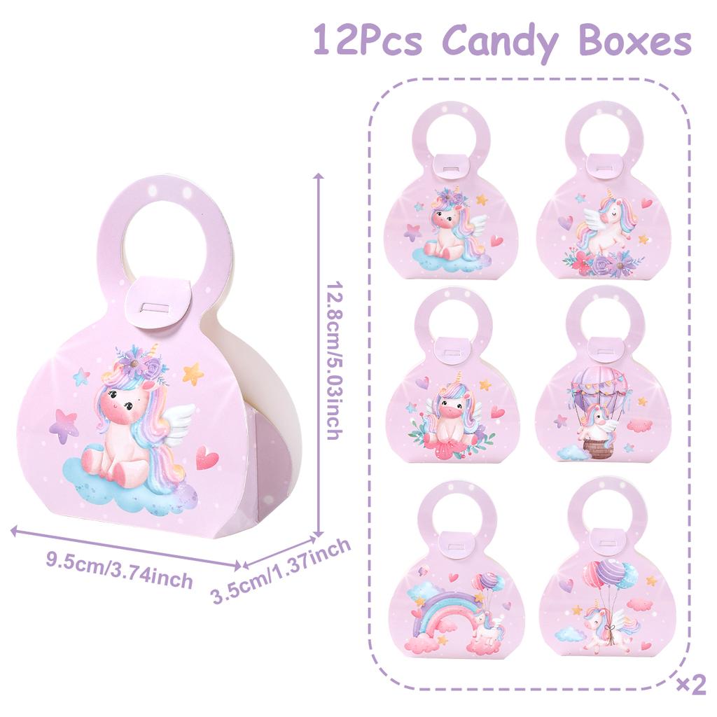Einhorn Geschenkboxen Geburtstagsfeier Dekoration Kinder Einhorn Party Gastgeschenkboxen Babyparty Geburtstagsfeier Dekorationen Zubehör