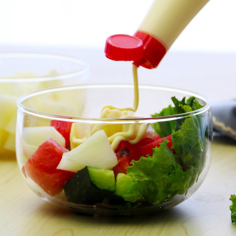 Heat-resistant High Borosilicate Glass Single-layer Household Transparent Fruit Salad Glass Bowl 4.5 inch