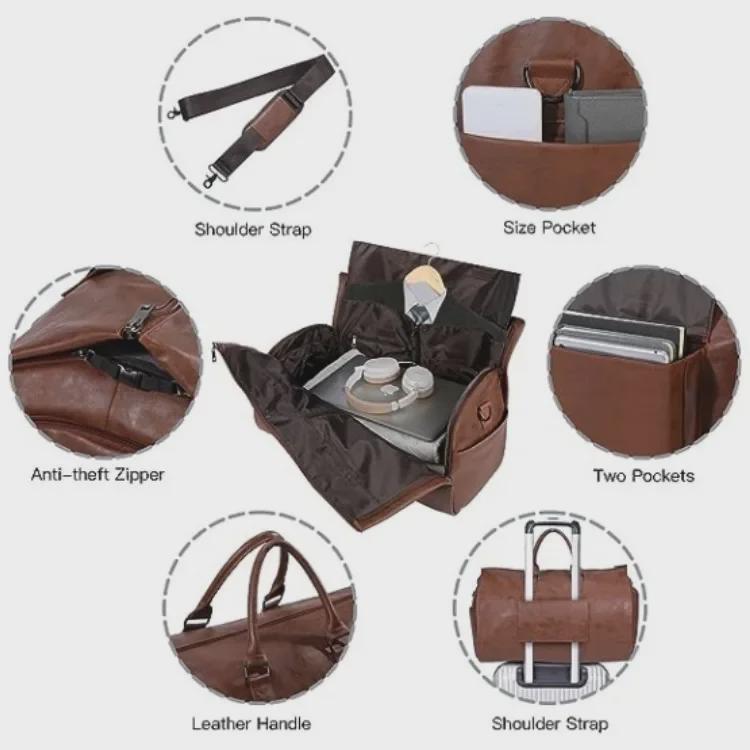 Sac de voyage pliable multifonction pour vêtements, fitness en plein air et bagages de nuit - Unisexe